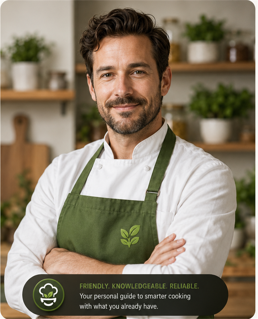 My Pantry Recipe culinary coach in a warm kitchen